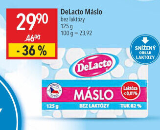 Máslo bez laktózy DeLacto