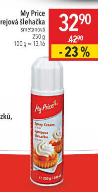 Šlehačka ve spreji My Price