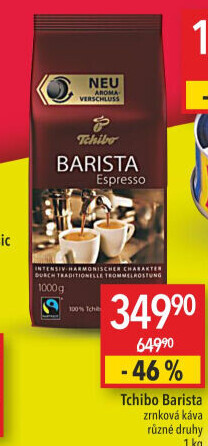 Zrnková káva Barista Espresso Tchibo