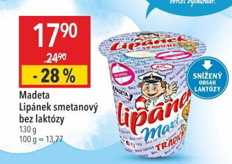 Dezert Lipánek bez laktózy Madeta