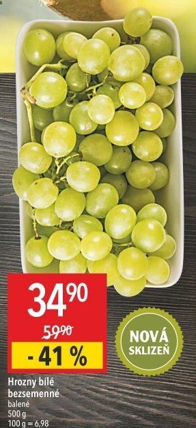 Hrozny bílé bezsemenné