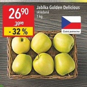 Jablka Golden Delicious