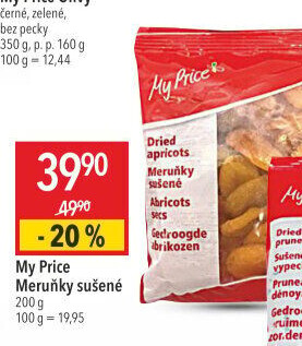 Meruňky sušené My Price