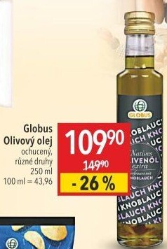 Olej olivový ochucený Globus