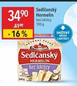 Sýr Hermelín bez laktózy Sedlčanský