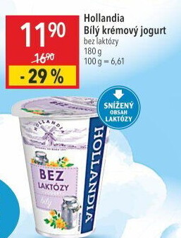 Bílý jogurt bez laktózy Hollandia