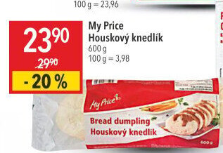 Knedlík houskový My Price