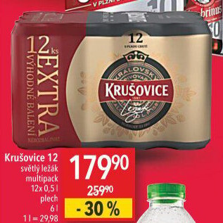 Pivo světlé Královský ležák 12° Krušovice