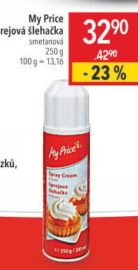 Šlehačka ve spreji My Price