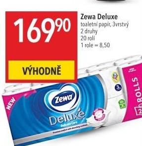 Toaletní papír 3vrstvý Deluxe Zewa