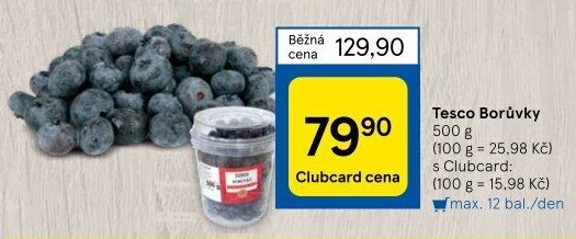 Borůvky Tesco