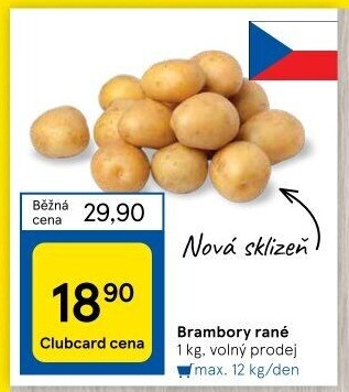 Brambory konzumní rané
