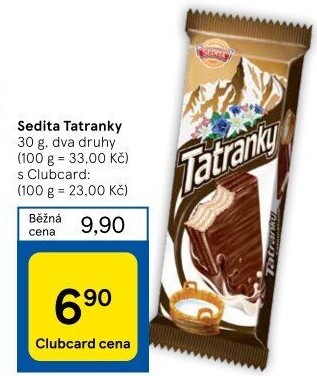 Celomáčené Tatranky Sedita