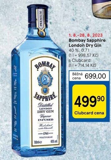Gin Sapphire Bombay Spirits