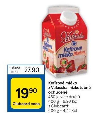 Kefírové mléko ochucené Mlékárna Valašské Meziříčí