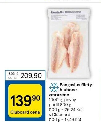 Pangasius filety mražený