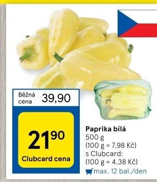 Paprika bílá