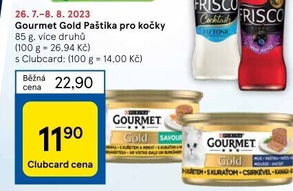 Paštika pro kočky Gold Gourmet Purina