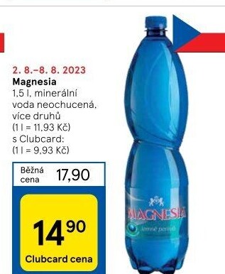 Přírodní voda Magnesia
