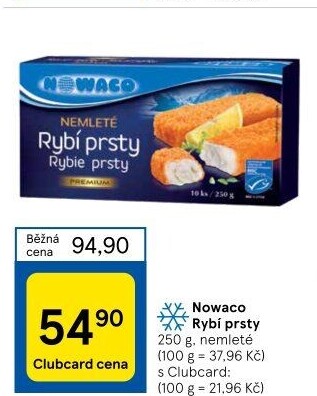 Rybí prsty předsmažené mražené Nowaco