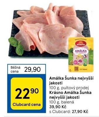 Šunka Amálka nejvyšší jakosti Krásno