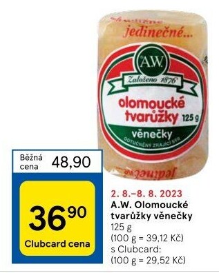 Sýr tvarůžky olomoucké A.W.