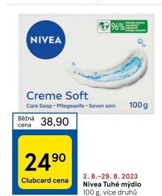 Tuhé mýdlo Nivea