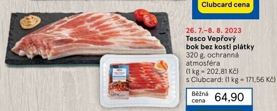 Vepřový bok bez kosti Tesco