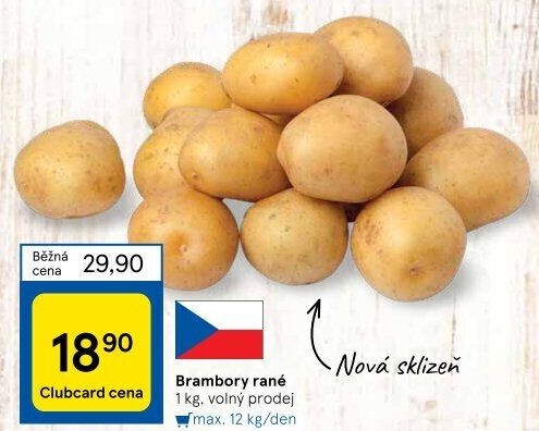 Brambory konzumní rané