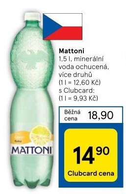 Ochucená voda Mattoni