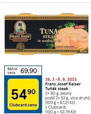 Tuňák steak Exclusive Franz Josef Kaiser