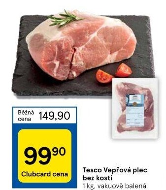 Vepřová plec bez kosti Tesco