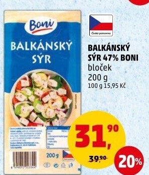 Balkánský sýr Boni