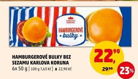 Bulky na hamburger Karlova Koruna