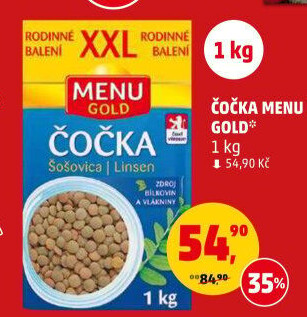 Čočka Menu Gold