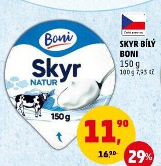 Dezert zakysaný bílý Skyr Boni