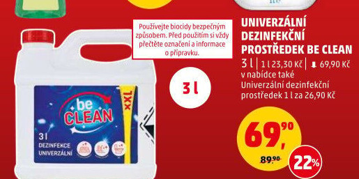 Dezinfekční prostředek univerzální Be Clean