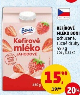Kefírové mléko ochucené Boni