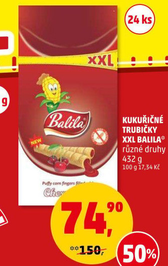 Kukuřičné trubičky bez lepku Balila