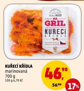 Kuřecí křídla marinovaná Na gril Penny