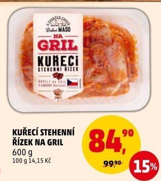 Kuřecí stehenní řízky marinované Na gril Penny