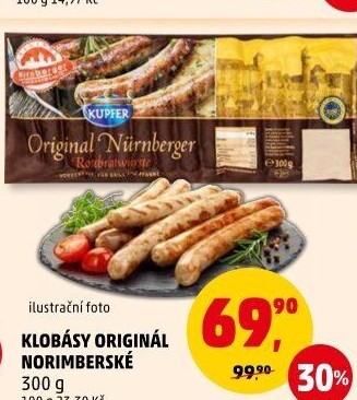 Norimberská klobása original Kupfer