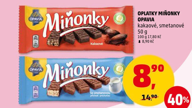 Oplatky Miňonky Opavia