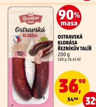 Ostravská klobása Řezníkův talíř
