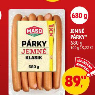 Párky jemné Maso Příbram
