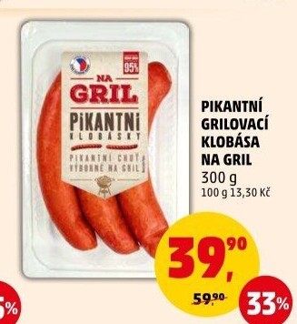 Pikantní klobása Na gril Penny