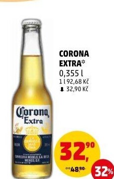 Pivo světlý ležák Corona Extra