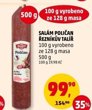 Salám Poličan Řezníkův talíř