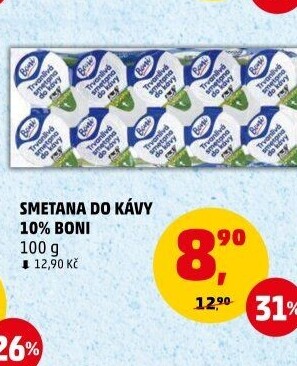 Smetánky do kávy Boni