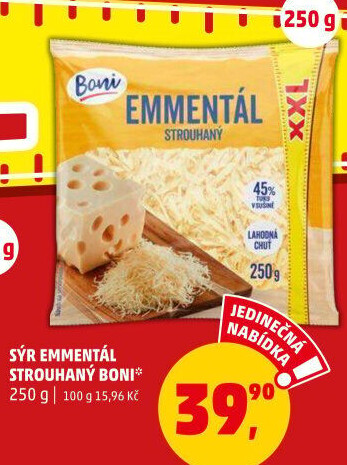 Sýr Ementál strouhaný Boni